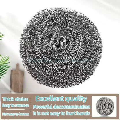 6-Piece Stainless Steel Sponge Scrubber - A Flexible Stainless Steel Velvet Scrubber for Cleaning Tableware, Kitchens, bathrooms, POTS, Pans, Grills and Sinks