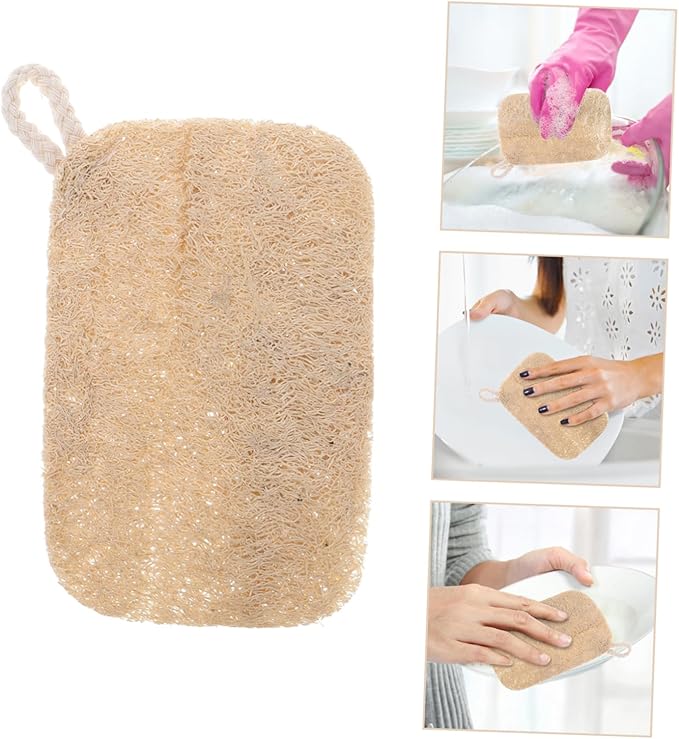 10pcs Natural Loofah Dish Sponge Dish Sponges Loofah for Washing Kitchen Scrubbers Scratch Cleaning