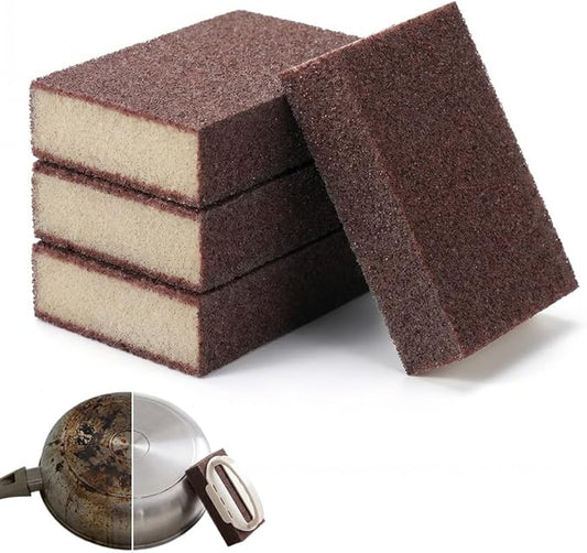 Magic Emery Cleaning Sponge Rust Remover, 2026 New Nano Carborundum Sponge, Pot Scrubber Scouring Pad Kitchen Magic Cleaning Sponge for Removing Rust Cleaning Pots and Pans (4pcs)