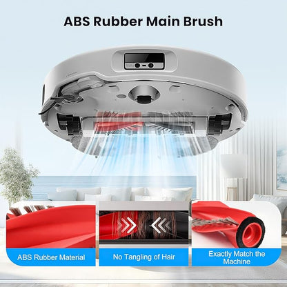 28 Pack Replacement Accessories for Roborock Qrevo Curv/Curv S5X/Qrevo Edge/Edge S5A/Qrevo S5V Robot Vacuum, 2 Pairs Mainbrush 4 Filter 6 Dust Bags 6 Mop Pad 6 Sidebrush 1 Cleaning Brush 1 Screwdriver