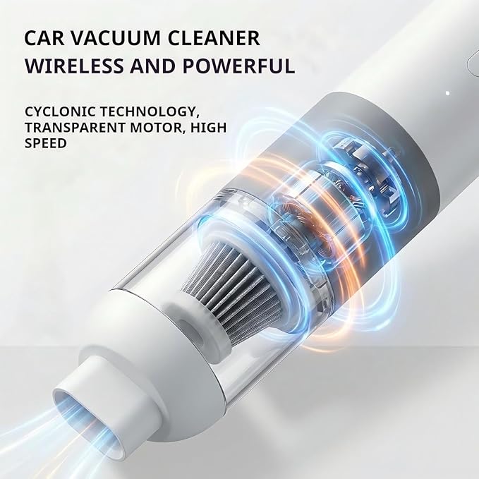 Handheld Car Vacuum Cleaner,Car Vacuum Portable,High Power Hand Held Vacuum,with 2 Suction Modes and 16800 Pa Suction Power Blowing & Inflating 2 Modes for Car, Desk, Keyboards