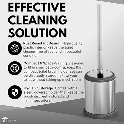 ToiletTree Products Deluxe Toilet Brush with Lid 3 Pack