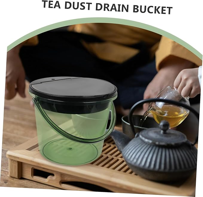 MAGICLULU Trash Can Tea Dregs Bucket Lid Food Waste Bin for Kitchen Grounds Waste Bin for Countertop Sturdy Design