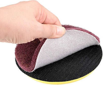 uxcell 5 Inch Scrubber Scouring Pads Drill Scuffing Disc Hoop and Loop Surface Conditioning Disc 8pcs