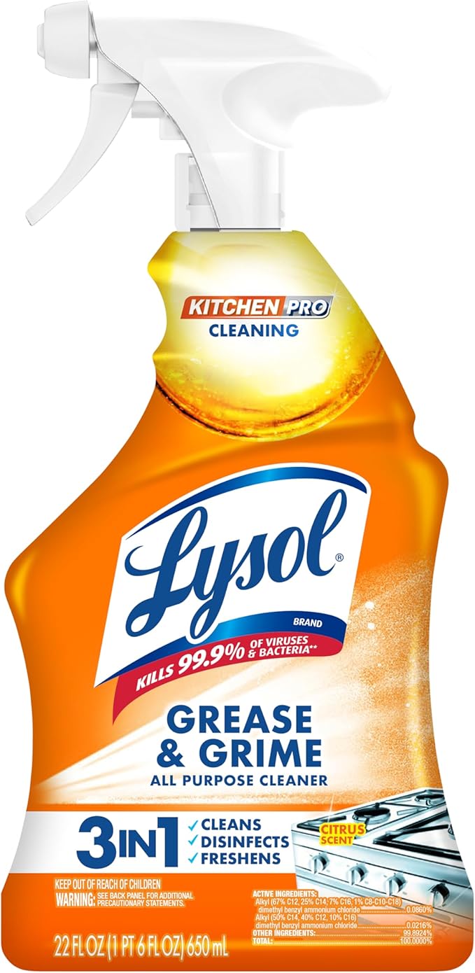 Lysol Kitchen Pro Antibacterial Cleaner Trigger, 22 Fl Oz (Pack of 2)