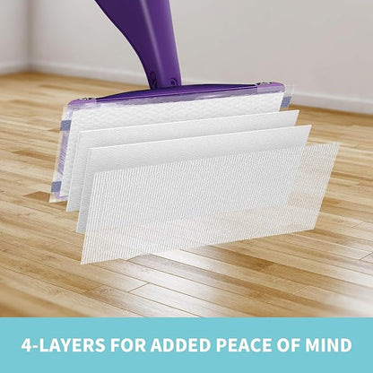 AIR U+ Disposable Mop Pad Refills for Swiffer Wet Jet Mops, Thickned and Absorbent Wet Pads Refill, 30 Count