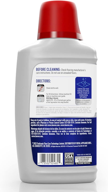 Hoover Renewal Luxury Vinyl Floor Cleaner Solution, 32 oz., Citrus Blossom Scent, Everyday Hard Floor Cleaner Formula, For Use on Vinyl, Tile, Laminate, Hardwood and More