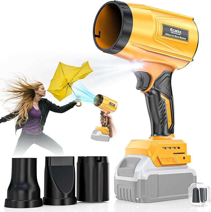 800,000 RPM Leaf Blower Compatible with Dewalt 20V: Ecarke Cordless Dust Blower, Electric Turbo Jet Blower Handheld Battery Powered with Brushless Motor for Patio Garden Lawn (Tool Only, No Battery)