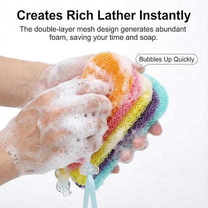 6 Pack Mesh Soap Bags, Colorful Soap Bags for Soap Bars Flexible Drawstring Bar Soap Pouch Exfoliating Soaps Saver Bag for Store Bath Products Body Facial Shower Cleaning Shower Gel Cleasing Mil