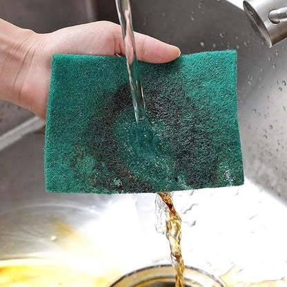 50Pcs Heavy Duty Scour Pads, Non-Scratch Scour Pads, Reusable Household Scrub Pads for Dishes, Kitchen Scrubbers & Metal Grills, Dish Scrubber Scouring Pads