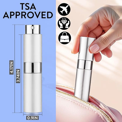 6 Pack 8ML Empty Atomizer Sprayer for Perfume Cologne Spray Bottle for Refill Portable Cologne Dispenser Mini Sprayer for Men Twist Tpye