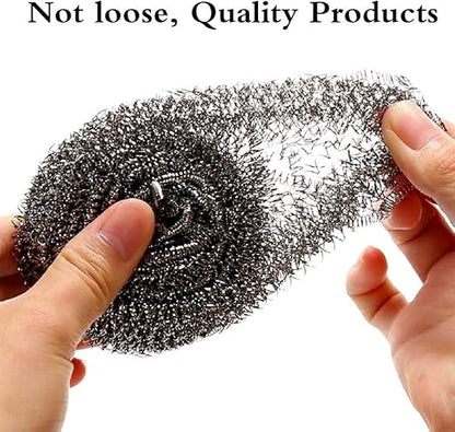 20 Pcs Steel Wool Dishing Scrubber, Steel Wool Scrubber, Kitchen Cleaning Ball, Easy to Scoure Tough Kitchen Greasy Dirt for Cleaning Dishes, Pots, Pans and Ovens
