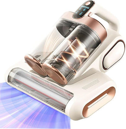 hwqsad Amroo Bed Vacuum, Amroo Mattress Vacuum, with 253.7nm Uv-C Light, 16kpa Strong Suction, Hepa Filter, Effectively Clean Up Bed/Mattress/Sofa/Carpet (Yellow)