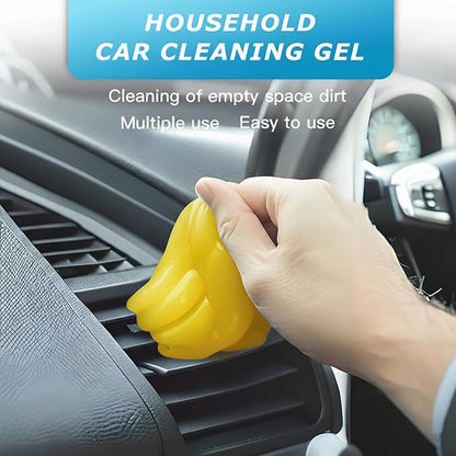 Car Cleaning Gel,Reusable Car Cleaning Putty for Interior Detailing, Car Cleaning Supplies, Auto Detailing Tools, Car Slime for Dust Removal, Car Accessories Interior, Car Cleaning Kit(Yellow, 5.0 OZ)