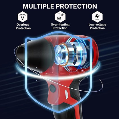Cordless Dust Blower Compatible with Milwaukee M18 18V Battery, Handhled Leaf Blower Electric Compressed Air Duster Turbo Jet Fan with Nozzles for Blowing Leaves and Dust