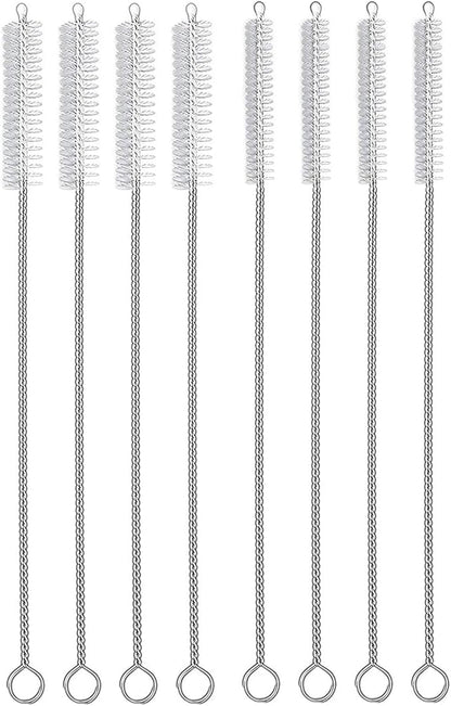 Hiware Straw Cleaner Brush Set, 8-Piece Long Cleaning Brush for Straws on Tumbler, Water Bottle, Sippy Cup, and Pipes, Tubes or Hummingbird Feeders