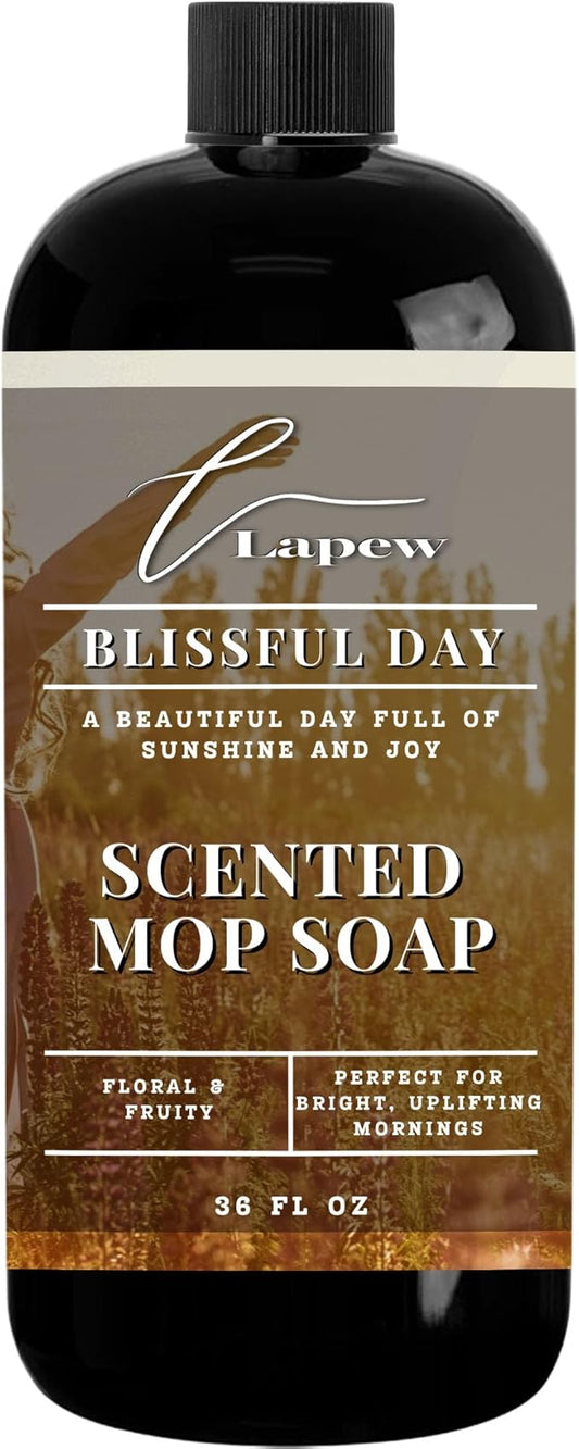 Lapew Blissful Day Scented Mop Soap - Luxury Floor Cleaner Concentrate for Mopping Tile, Laminate, Vinyl & Hardwood | Streak-Free, Low-Foam | 36 oz