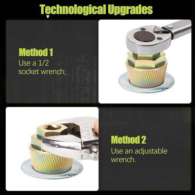 Tub Drain Removal Tool, Plating Coating Tub Drain Extractor with 1-inch Socket, Remove the Old, Broken, Stubborn, Rusted Drain Tub Bathtub Stopper, Strong Grab Plumbing