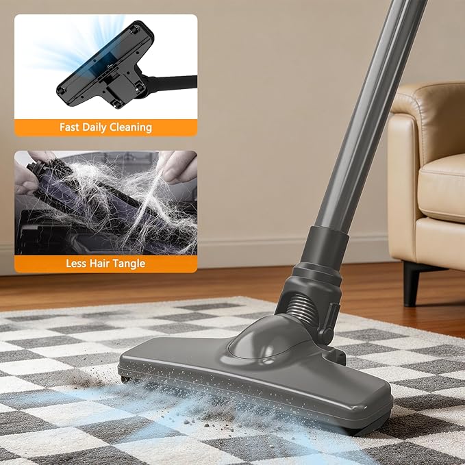 Cordless Vacuum 3lbs Lightweight Stick Handheld Vacuum with Crevice Tool, Vacuum Cleaner for Hard Floors, Sofa, Pet Hair,for Dorm, Apartment and Office
