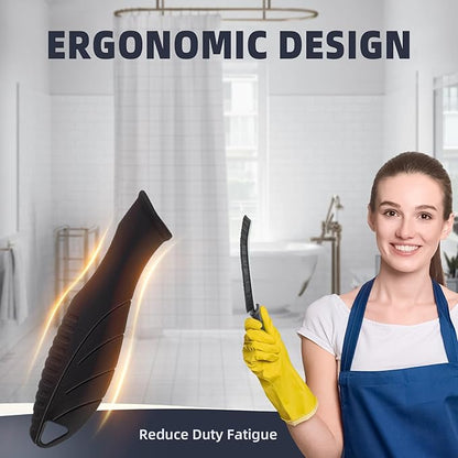 FOOGWEE Hard Bristle Crevice Cleaning Brush - Home Cleaning Tools, Multi-Purpose Crevice Supplies for Kitchen, Bathroom, Toilet, Window, Vehicle, Faucets, Grout, Home (3, Black)
