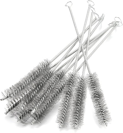 Utoolmart Steel Wire Cleaning Brush, Spiral Power Tube Brush, Steel Wire Tube Brush Cleaning Tool, Tube Bottle Brush, 0.8-inch Diameter 12-inch Length, 10pcs