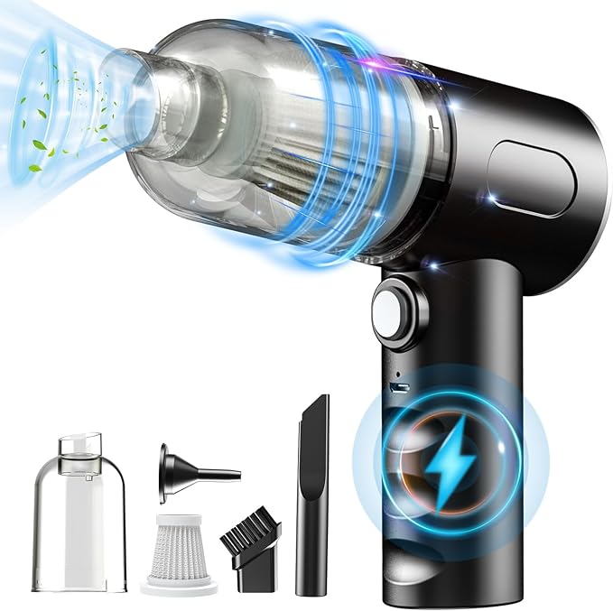 IFTHFOUR Compressed Air Duster-Vacuum Keyboard Cleaner-Air Blower 3-in-1-Electric Air Dusters-Replace Compressed Air Cans for PC,Computer Keyboard,Car Dusterpc Cleaning