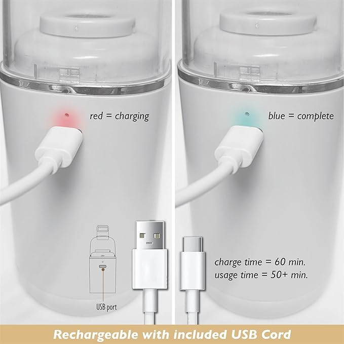 The Beadsmith CraftVac – Rechargeable Mini Vacuum – Basic Elements – Quiet 1 Button Operation – 2 Suction Levels – 2 Nozzle Attachments – Great for Beads, Glitter & More – Instructions Included