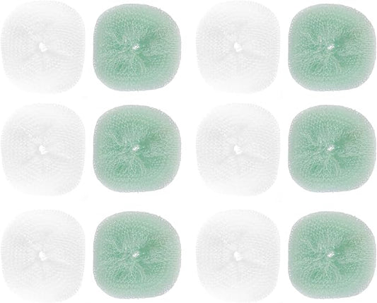 12pcs Kitchen Scouring Balls Household Cleaning Ball Cookware Scrubbers for Dishwashing Rust Removal Multi-Color Safe Scrubbers for Pots and Pans Random Color