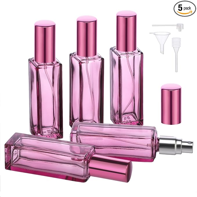 Segbeauty Atomizer Sprayer for Perfume, 5pcs 20ml Empty Cologne Travel Bottle Refillable, Glass Perfume Bottles Sprayer Pocket Sample Spray Bottle for Fragrance Cosmetic Toiletries Liquid Mixture