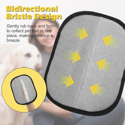 2-Pack 2026 Upgraded Electrostatic Pet Hair Glove, 5-Finger Pet Hair Removal Glove for Cats & Dogs, Reusable Magic Brush Pet Hair Remover Tool for Carpet, Couch, Clothing, Car Seat