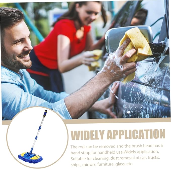 Zerodeko Car Wash Mop Extendable Handle Soft Brush Car Cleaning Tool Kit Trucks Boats Windows Furniture Design