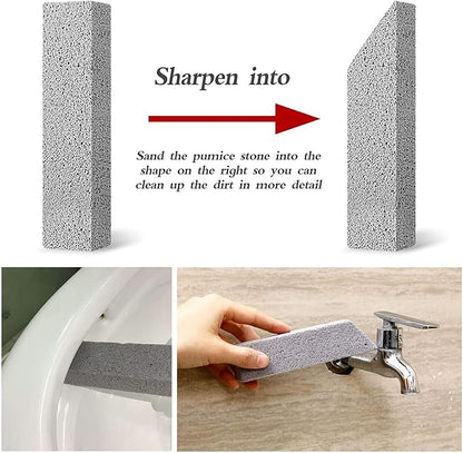 Pumice Stone Toilet Cleaning Bowl Stick, Remove Toilet Bowl Hard Water Rings, Calcium Buildup and Rust Suitable for Cleaning Toilet, Bathroom, Kitchen Sink,BBQ Oven Grill, Pools, Spas,8 Pcs