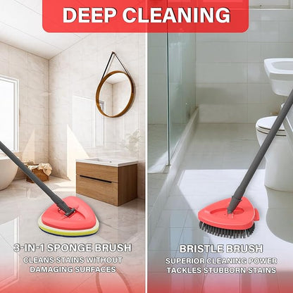 Spin Mop Replacement Head Compatible with O Cedar EasyWring 1 Tank,Scrubber Heads,Scrub Brush Attachment for Bathroom,Kitchen and Various of Hard Floors