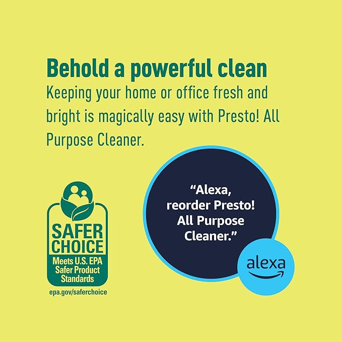 Amazon Basics All Purpose Cleaner, Lemon Scent, 32 fl oz, Pack of 2 (Previously Presto!)