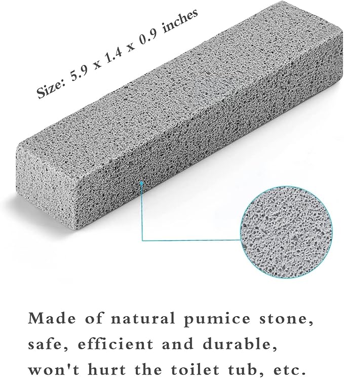 Pumice Stone Toilet Cleaning Bowl Stick,Remove Toilet Bowl Hard Water Rings,Calcium Buildup and Rust Suitable for Cleaning Toilet Bathroom,Kitchen Sink,BBQ Oven Grill,Pools,Spas,20 Pcs