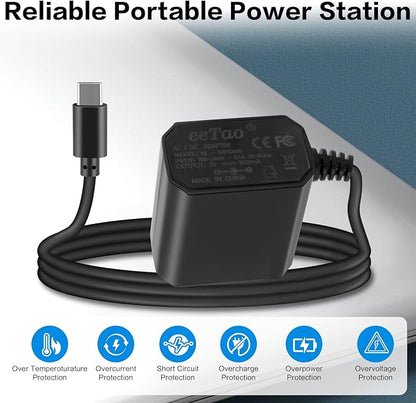 5V USB-C Charger for DRFLASH CY609 DL001 2-in-1 Fabric Shaver Rechargeable - 3 Speeds Lint Remover DC5.0V USB Type C Replacement Power Supply Adapter Cable Cord