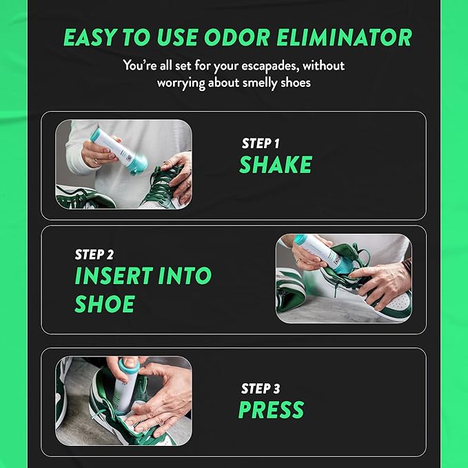 Endees UpFresh 360° Shoe Deodorizer Spray - Foot Odor Eliminator Shoe Spray for Smelly Shoes, Feet, Sneakers, Boots, Athletes Gym Bags, Stinky Smell Elimination Deodorant, Travel Size 3.38 Fl Oz