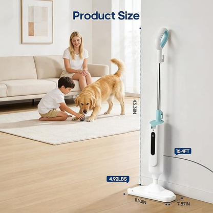 Steam Mop for Floor Cleaning with 2 Washable Pad, Lightweight Floor Steamer Cleaner Mop for Hardwood, Tile, Laminate Floors，Carpet