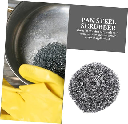 ULTECHNOVO 6pcs Metal Scrubbers Cleaning Balls for Pots Pans Grills and Kitchen Surfaces Efficient and for Heavy-Duty Use