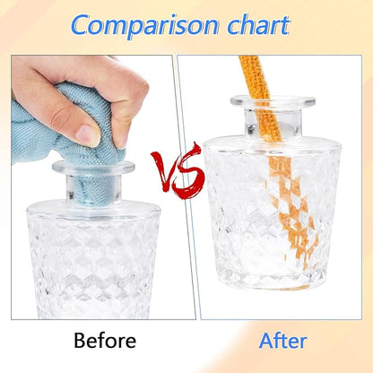 6 Pcs Mini Dusters for Cleaning Microfiber Detail Duster Sticks Fan Cleaning Brush Crevice Cleaning Tool AC Vent Cleaner Fan Blade Cleaner Dusters for Cleaning Home Car Window Blind