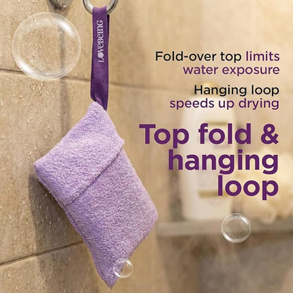 LoveBeing Scrubbed Soap Saver, Exfoliating Bar Soap Pouch & Bar Soap Holder for Smooth, Clean Skin, Durable Soap Bag for Bath & Shower (2 Count, Assorted Colors)