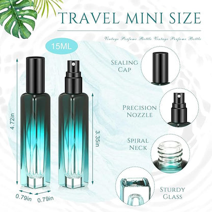 Domensi 20 Pcs 10/15/20/30 ml Perfume Travel Refillable Glass Bottles Spray Bottle Perfume Atomizer for Cologne Dispenser Leak-proof Fragrance Bottles Atomizer Pump Kit (15 ml,Amber Color)