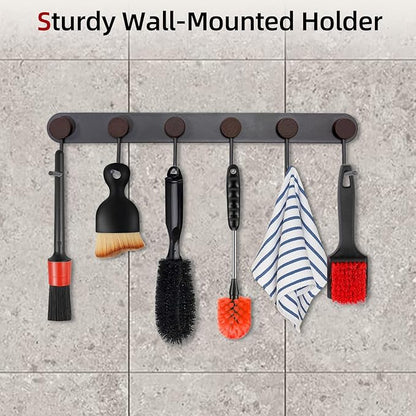 LynxLink Universal Car Detailing Organizer Detailing Brush Hanger Detailing Brush Holder Wall-Mounted Hanger Rack for Auto Detailing Supplies, Brushes, Towels & Tools