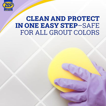 Zep Home Pro Foaming Miracle Grout Cleaner & Protectant - 32 Fl. OZ - (Pack of 1) 2-in-1 for Sparkling Clean Grout Lines