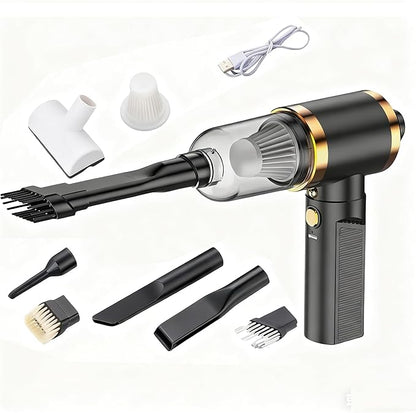 Car Vacuum Portable Cordless,Car Vacuum Cleaner high Power, Home Handheld Vacuum 30Mins with battery,Black Vacuum Cordless 5000mAh,Small Handheld Vacuum for Car, Home, Pet Cleaning,Office.(Black)