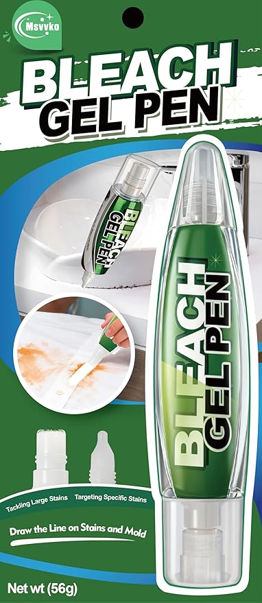 Msvvko Bleach Pen for Clothes Stain Remover Bleach Gel Pen Targeting Specific Stains Bathroom Cleaner, Shower