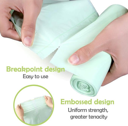 8 Gallon Trash Bags Medium Garbage Bags, Extra Strong Trash-Can-Liner for Bathroom Kitchen Office (120 Counts, 30 Liter, Green)