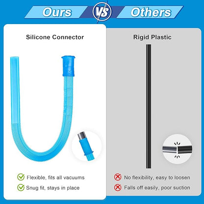 Dryer Vent Cleaner Kit Compatible with Most Vacuum Cleaner, Dryer Lint Brush and Vacuum Hose Attachment with Universal Elastic Connector, Quickly Lint Remover (2)