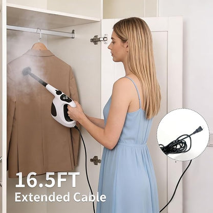 Handheld Steam Cleaner for Home,3s Instant Heated-Up Steam Cleaner,16.5ft Power Cable,Safety Lock,Quick Refill Handheld Steamer for Home Kitchen Grout Tile Shower Cleaning