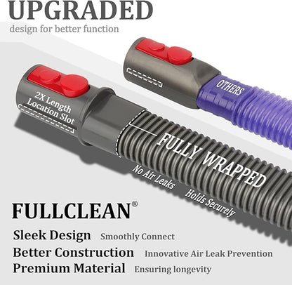 Fullclean Dryer Vent Cleaner Hose Vacuum Attachments for Dyson GEN5 V15 V15s V12 V11 V10 V9 V8 V7 Detect Absolute Cyclone Outsize Slim Vacuum Cleaner Nozzle Crevice Flexible Lint Removal Tool